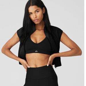 Alo Yoga In Motion Cropped Vest Black Size Small